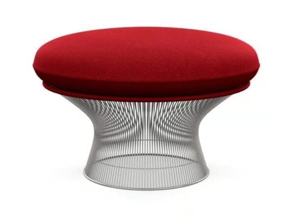 Gepolstertes Fussbank aus Stahl | Knoll | Platner