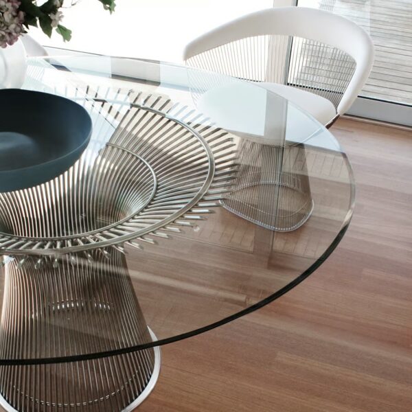 Runder Tisch aus Stahl und Glas | Knoll | Platner - Image 5