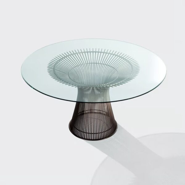 Runder Tisch aus Stahl und Glas | Knoll | Platner - Image 3