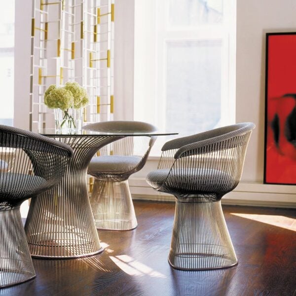 Runder Tisch aus Stahl und Glas | Knoll | Platner - Image 4