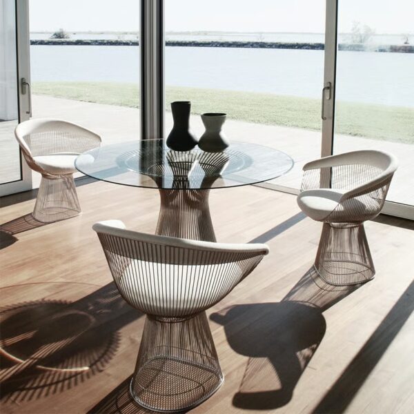 Runder Tisch aus Stahl und Glas | Knoll | Platner - Image 6