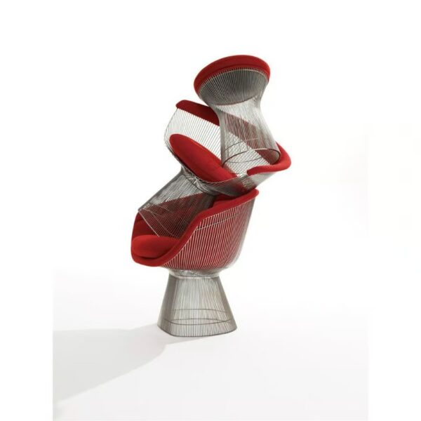 Niedriger Hocker aus Stahl | Knoll | Platner - Image 7