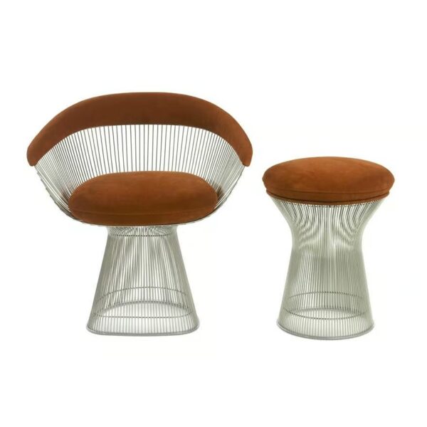 Niedriger Hocker aus Stahl | Knoll | Platner - Image 3