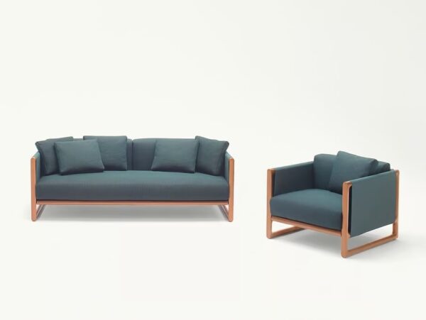 Gepolsterter Gartensessel mit abnehmbarem Bezug mit Armlehnen | Paola Lenti | Portofino - Image 3