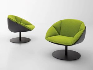 Drehbarer Gartenstuhl aus Seil mit Sternfuß mit Armlehnen | Paola Lenti | Amable