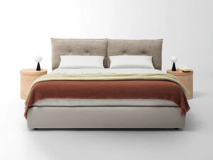 Doppelbett aus Stoff mit Polsterkopfteil | Paola Lenti