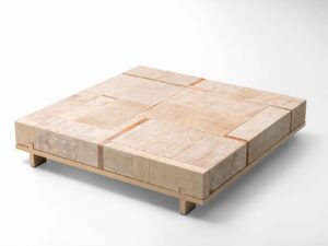 Quadratischer Couchtisch aus massivem Holz | Paola Lenti