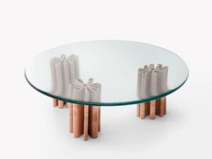 Runder Garten-Beistelltisch aus Glas | Paola Lenti