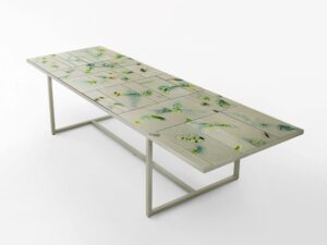 Rechteckiger Tisch aus emailliertem Lavastein | Paola Lenti | Sciara