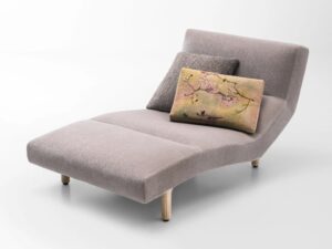 Gepolsterte Chaiselongue aus Stoff | Paola Lenti