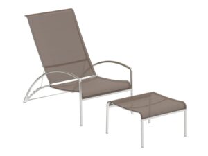 Verstellbarer Liegestuhl aus Batyline® mit Armlehnen | Royal Botania | QT