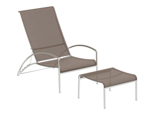 Verstellbarer Liegestuhl aus Batyline® mit Armlehnen | Royal Botania | QT