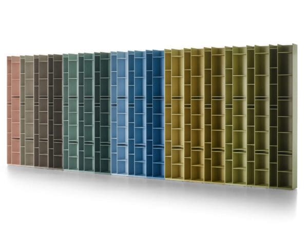 Raumteiler modulares Bücherregal aus Holzfaser | MDF Italia | Random