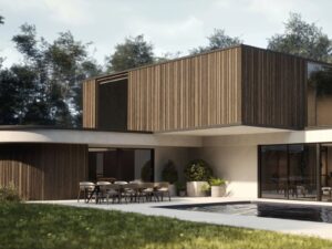 Fassadenverkleidung aus Aluminium in Holzoptik | RENSON | Linarte