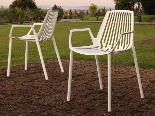 Stapelbarer Gartenstuhl aus Aluminium mit Armlehnen | FAST | Omnia Selection - Image 2