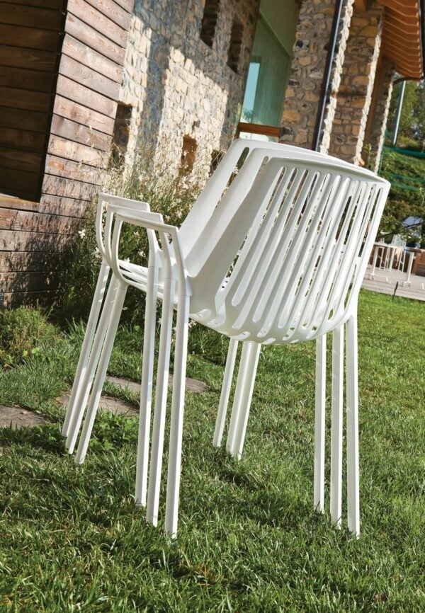 Stapelbarer Gartenstuhl aus Aluminium mit Armlehnen | FAST | Omnia Selection - Image 7