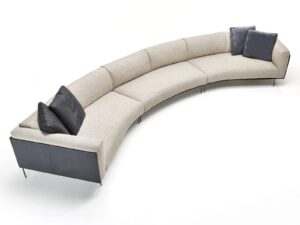 Geschwungenes Sofa aus Stoff mit abnehmbarem Bezug | Living Divani | Rod