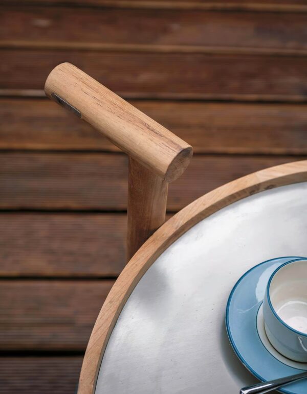 Garten-Servierwagen aus Edelstahl und Holz | RODA | Caddy - Image 7