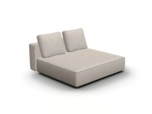 2-Sitzer Gartensofa aus Stoff mit Récamiere | RODA | Dandy