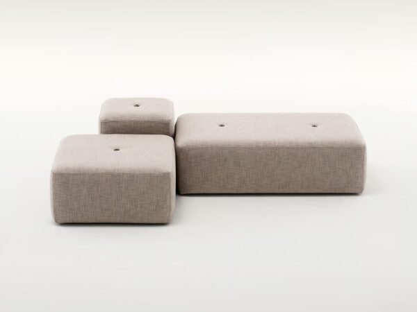 Quadratischer Sitzpouf für den Außenbereich aus Stoff | RODA | Double - Image 4