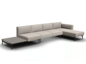 Gartensofa aus Stoff mit Récamiere | RODA | Estendo