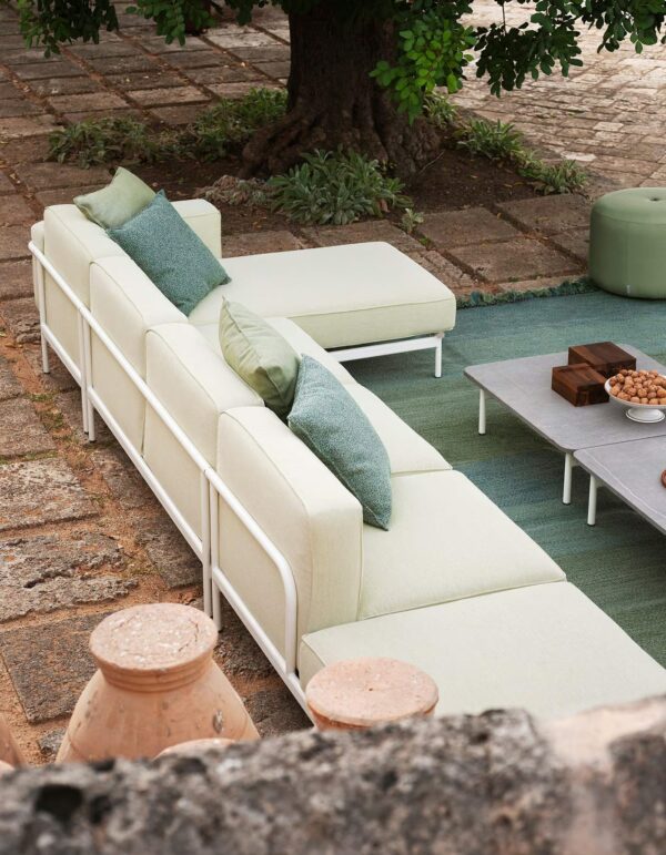 Gartensofa aus Stoff mit Récamiere | RODA | Estendo - Image 3