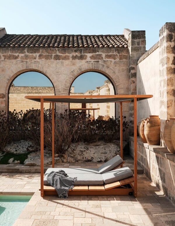 Verstellbares Baldachinbett aus Iroko-Holz | RODA | Eolie - Image 5