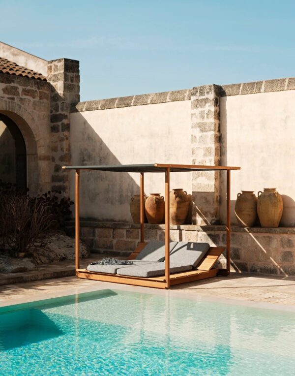 Verstellbares Baldachinbett aus Iroko-Holz | RODA | Eolie - Image 4