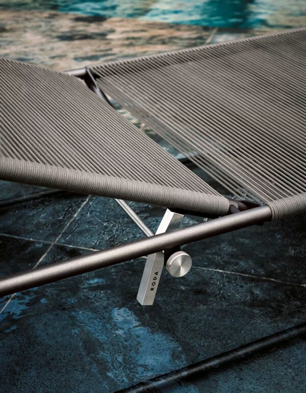 Verstellbarer Gartenliege aus Seil mit Rollen | RODA | Harp - Image 8