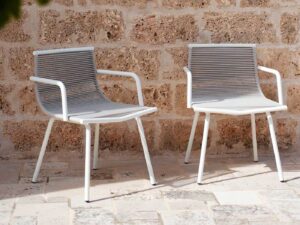 Gartenstuhl aus Seil mit Armlehnen | RODA | Laze