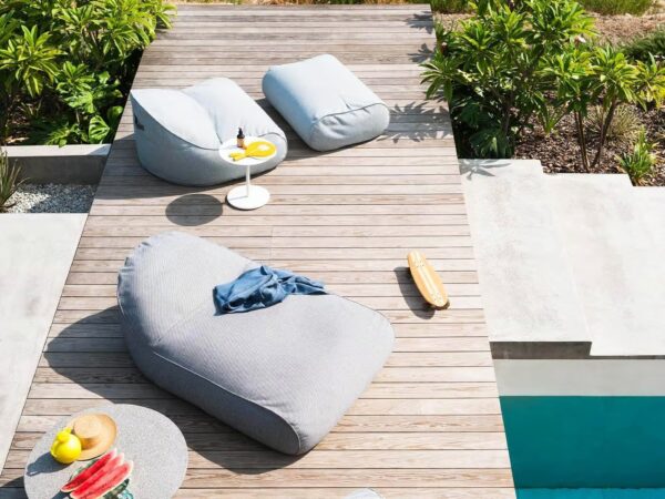 Rechteckiger Sitzpouf für den Außenbereich aus Stoff | RODA | Onda - Image 2