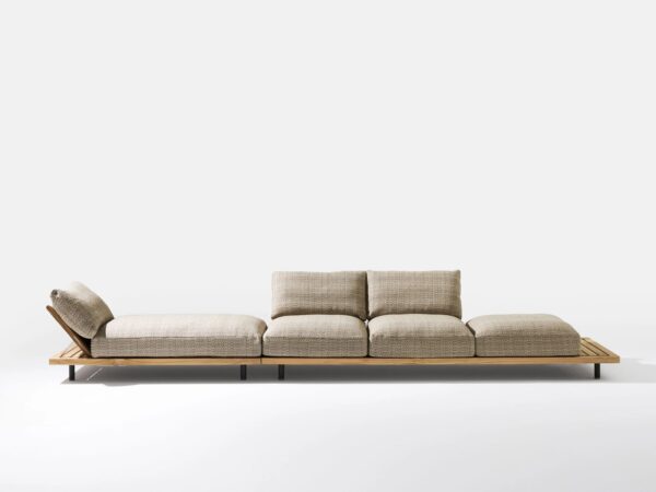 Garten Anbausofa aus Batyline® mit Récamiere | RODA | Philia - Image 2