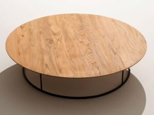 Niedriger runder Garten-Beistelltisch aus Aluminium | RODA | Zefiro