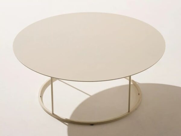 Niedriger runder Garten-Beistelltisch aus Aluminium | RODA | Zefiro