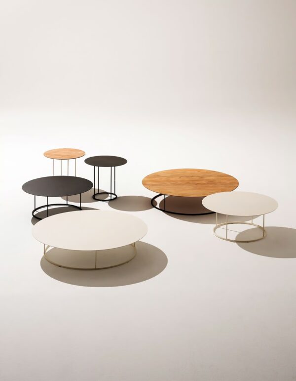 Niedriger runder Garten-Beistelltisch aus Aluminium | RODA | Zefiro - Image 5