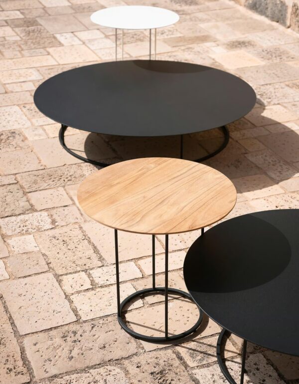 Niedriger runder Garten-Beistelltisch aus Aluminium | RODA | Zefiro - Image 3