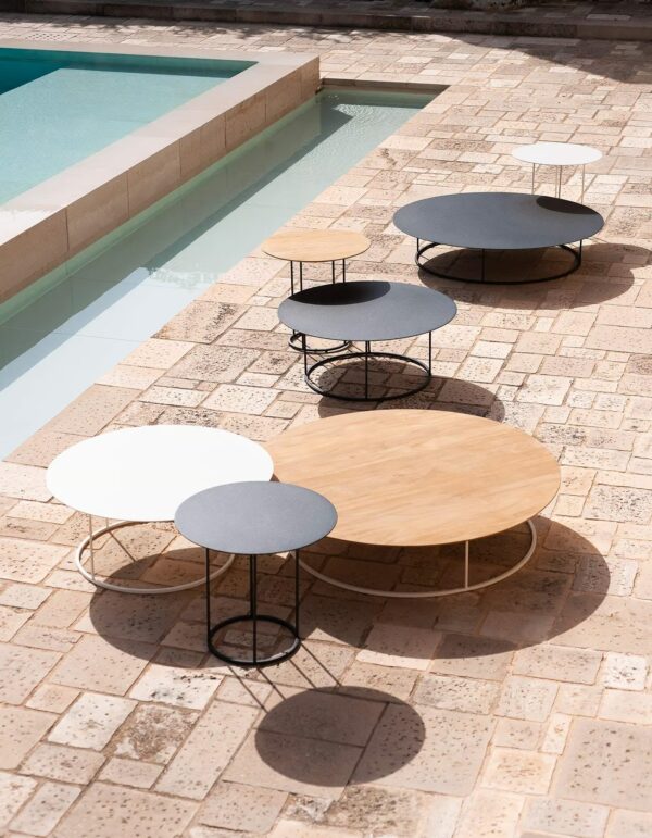 Niedriger runder Garten-Beistelltisch aus Aluminium | RODA | Zefiro - Image 2