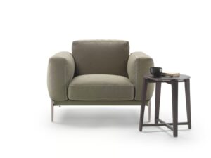 Sessel aus Stoff mit abnehmbarem Bezug mit Armlehnen | Flexform | Romeo