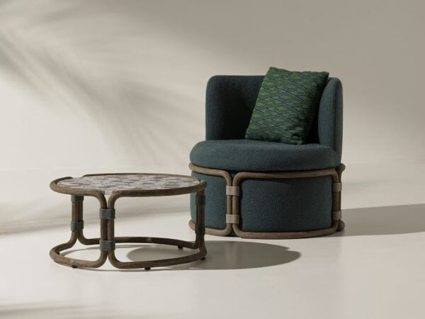 Runder Couchtisch aus Marmor | Ethimo | Rotin - Image 2