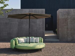 Runder Sonnenschirm aus Stoff | Royal Botania