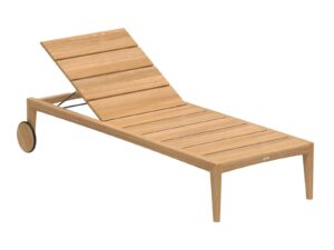 Gartenliege aus Teakholz mit Rollen | Royal Botania | Zenhit lounge