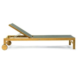 Verstellbarer Gartenliege mit Rollen | Ethimo | Sand