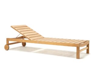 Verstellbarer Gartenliege mit Rollen | Ethimo | Sand