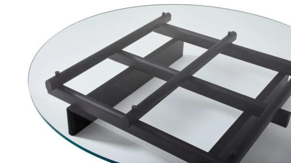 Niedriger runder Couchtisch aus Holz und Glas | Cassina | Sengu - Image 3