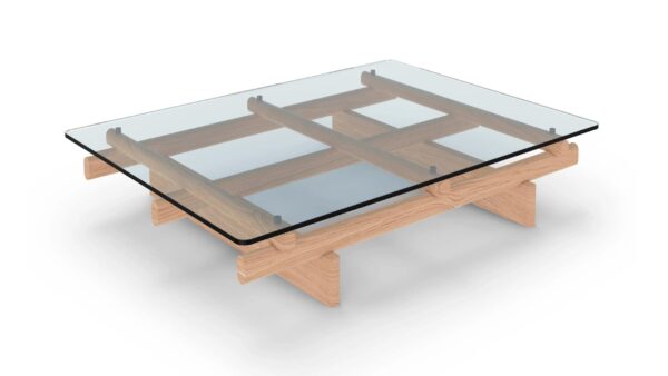 Niedriger rechteckiger Couchtisch aus Holz und Glas | Cassina | Sengu - Image 7