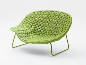 Gartensessel aus Polyesterfaser mit Kufengestell | Paola Lenti | Shito