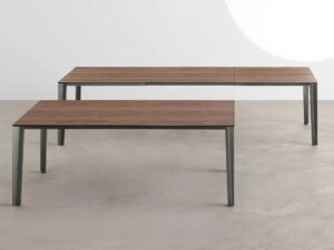 Ausziehbarer rechteckiger Tisch aus MDF | Desalto