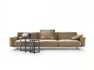3-Sitzer Sofa aus Leder mit abnehmbarem Bezug | Flexform | Soft Dream