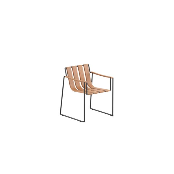 Mit Kufengestell Gartenstuhl aus kunstleder mit Armlehnen | Royal Botania | Strappy - Image 7