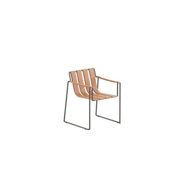 Mit Kufengestell Gartenstuhl aus kunstleder mit Armlehnen | Royal Botania | Strappy - Image 8